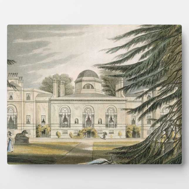 Gartenfront des Chiswick House (Farbgravur) Fotoplatte (Vorderseite)