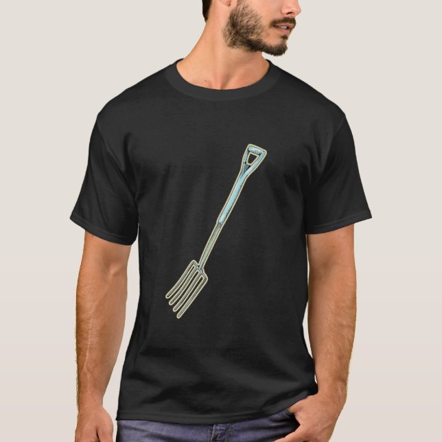 Gartengabel Mistgabel T-Shirt (Vorderseite)