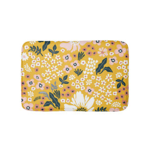 Gartengarten Blume: Gelber Vintager Charme. Badematte