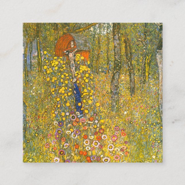 Gartengarten Gustav Klimt mit Crucifix Begleitkarte (Vorderseite)