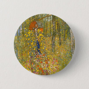 Gartengarten Gustav Klimt mit Crucifix Button