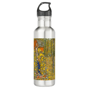 Gartengarten Gustav Klimt mit Crucifix Edelstahlflasche