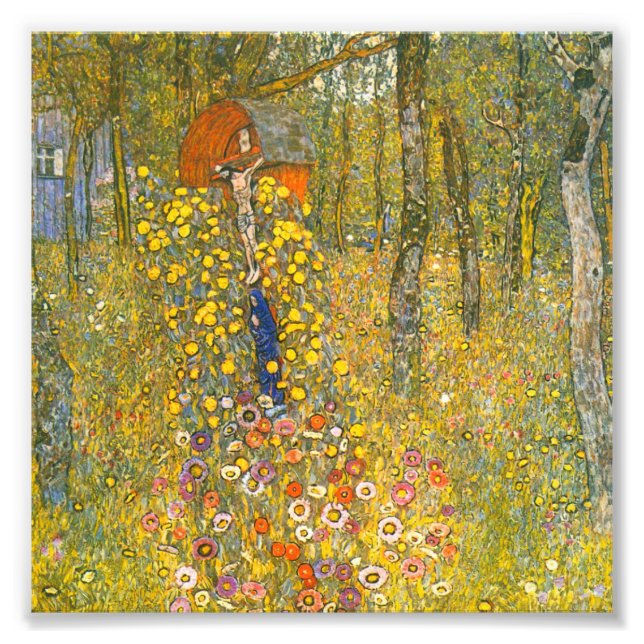 Gartengarten Gustav Klimt mit Crucifix Fotodruck (Vorne)