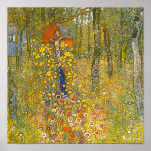 Gartengarten Gustav Klimt mit Crucifix Poster