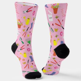 Gartengarten Lover Niedlich Pink Socken