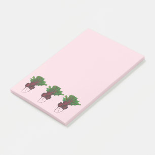 Gartengarten mit roter Rübe Gemüsebaume Küche Post-it Klebezettel