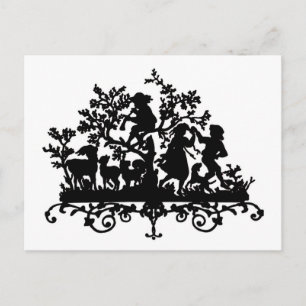 Gartengarten Party mit Kindertanz Postkarte