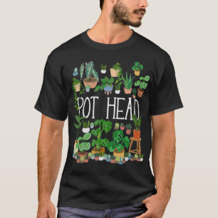 Gartengepflasterte Pflanze Lover Pot Head Gardener T-Shirt