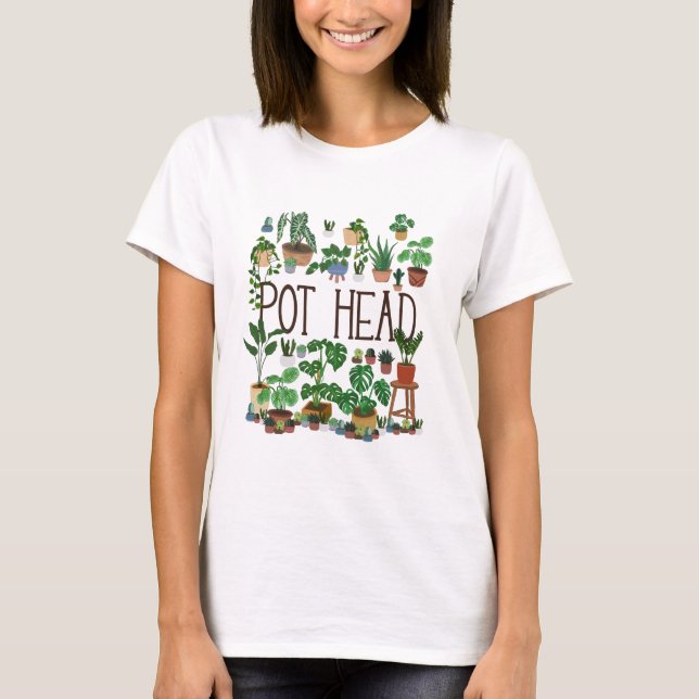 Gartengepflasterte Pflanze T-Shirt (Vorderseite)
