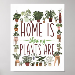 Gartengepflasterte Zuhause ist der Ort, an dem mei Poster