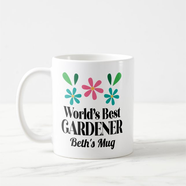 Gartengeschenk Welten Bester Gärtner Kaffeetasse (Links)
