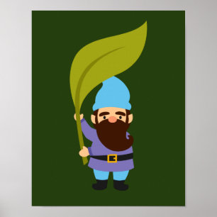 Gartengnome niedliches Gartenthema Poster