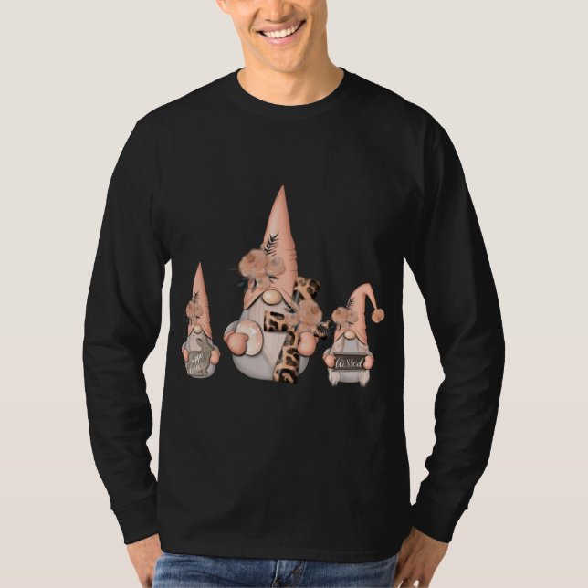 Gartengome mit Blumenleopard Cross Egg Kaninchen T-Shirt (Vorderseite)