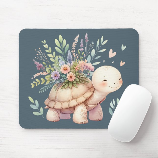Gartenhaus-Schildkröte Aquarell Mousepad (Mit Mouse)