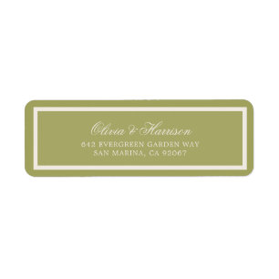 Gartenhochzeit Oliven Grün Kalligrafie Adresse