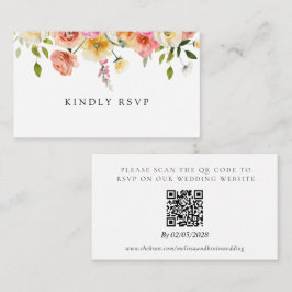 Gartenhochzeit RSVP QR-Code-Antwortkarte Begleitkarte