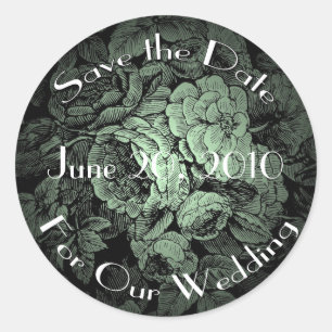 Gartenhochzeit: Save the Date Aufkleber
