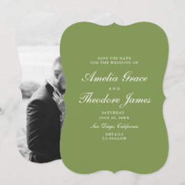 Gartenhochzeit Save-the-Date Die-Cut Grün Einladung