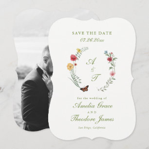 Gartenhochzeit Stanzung Save-the-Date-Karte Einladung