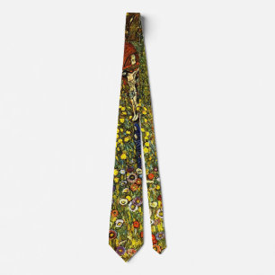 Gartenhof mit Kruzifix von Gustav Klimt Krawatte