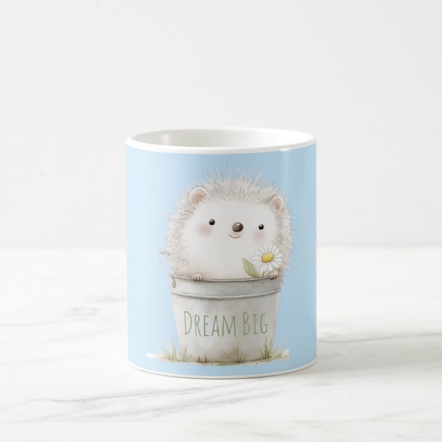 Gartenigel mit Gänseblümchen Kaffeetasse (Mittel)