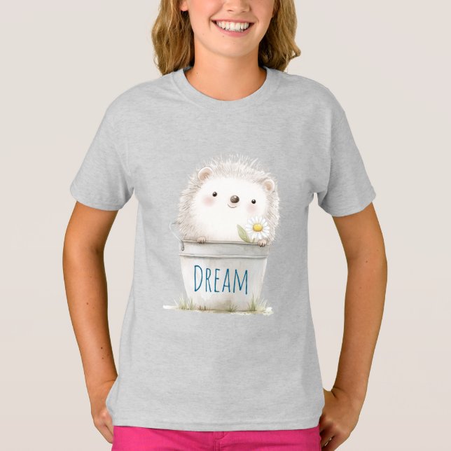 Gartenigel mit Gänseblümchen T-Shirt (Vorderseite)