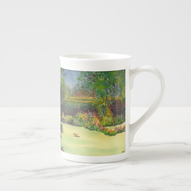 Gartenii Watercolor-Knochen-China-Tasse Janes Prozellantasse (Rechts)