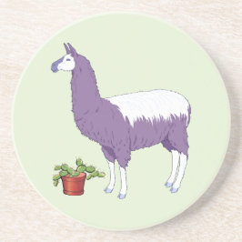 Gartenkaktus Pflanze Llama Getränkeuntersetzer
