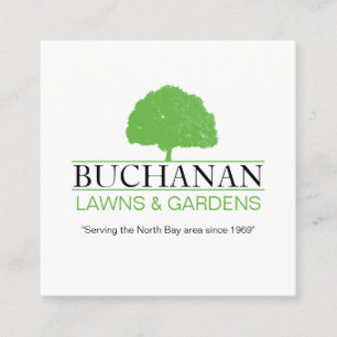 Gartenkarte Quadratische Visitenkarte