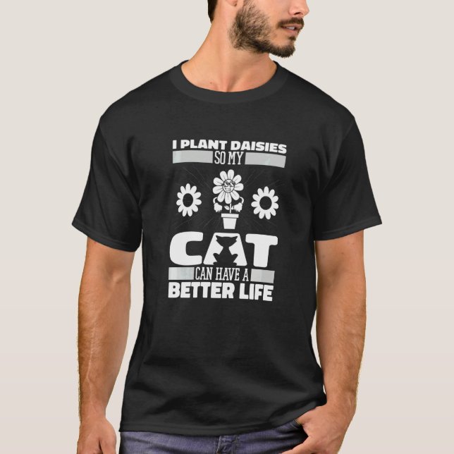 Gartenkatze Gärtnerin Daisy Gärtnerei T-Shirt (Vorderseite)
