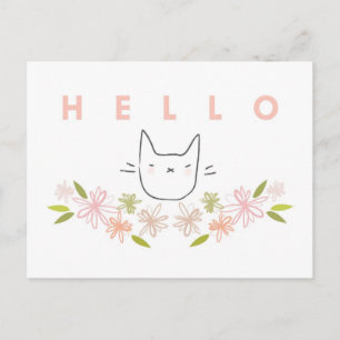 Gartenkatze in den Chrysanthemen Postkarte