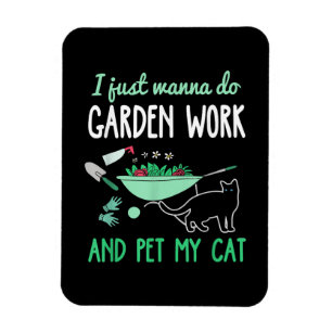 Gartenkatze Lover Funny Garden Work Gift Magnet