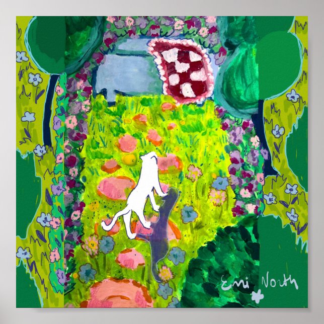 Gartenkatze Poster (Vorne)