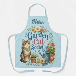 Gartenkatzen-Gesellschaft Cottagecore Florals Schürze