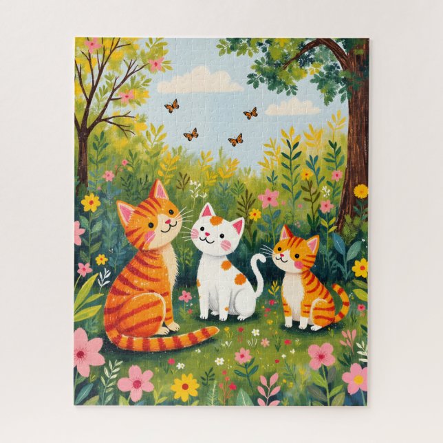 Gartenkatzen-Puzzle Puzzle (Vertikal)
