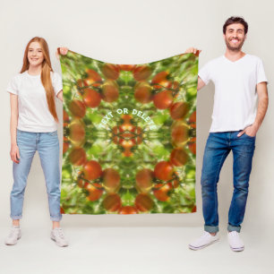 Gartenkirsche Tomaten Abstrakt Personalisiert Fleecedecke