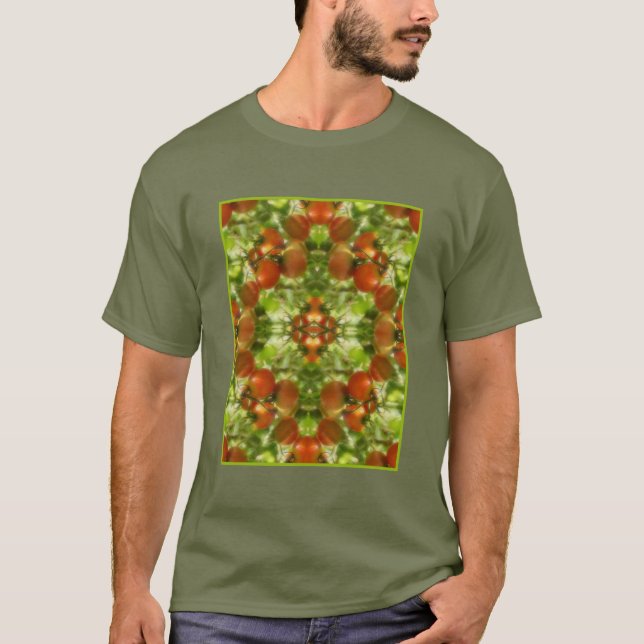 Gartenkirsche Tomaten Natur Abstrakt T-Shirt (Vorderseite)