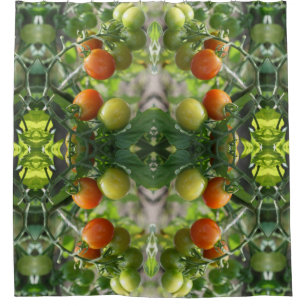 GartenkirschTomaten Abstrakte Natur Duschvorhang