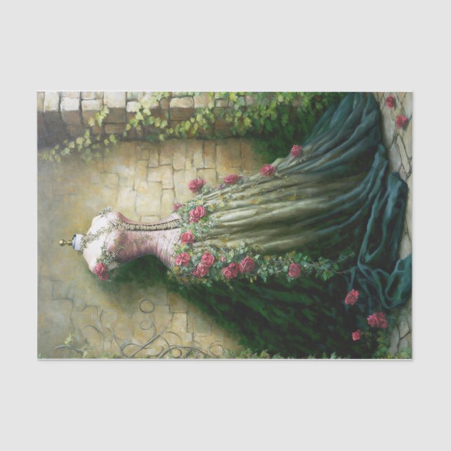 Gartenkleid Form Rosa Seidenpapier (Vorderseite)