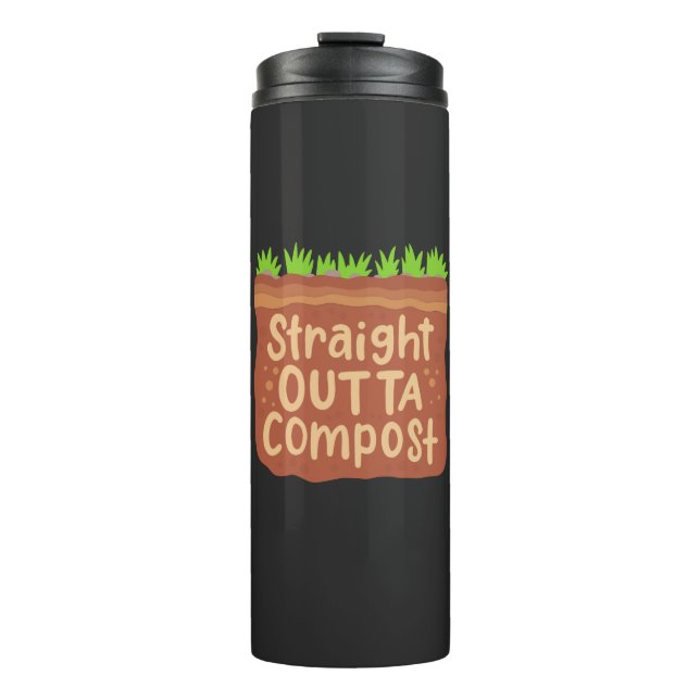Gartenkompost-Geschenk Thermosbecher (Vorderseite)