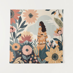 Gartenkontemplation Wandteppich