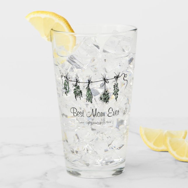 Gartenkräuter Salbeis thyme dill Beste Mama je Glas (Vorderseite Ice)