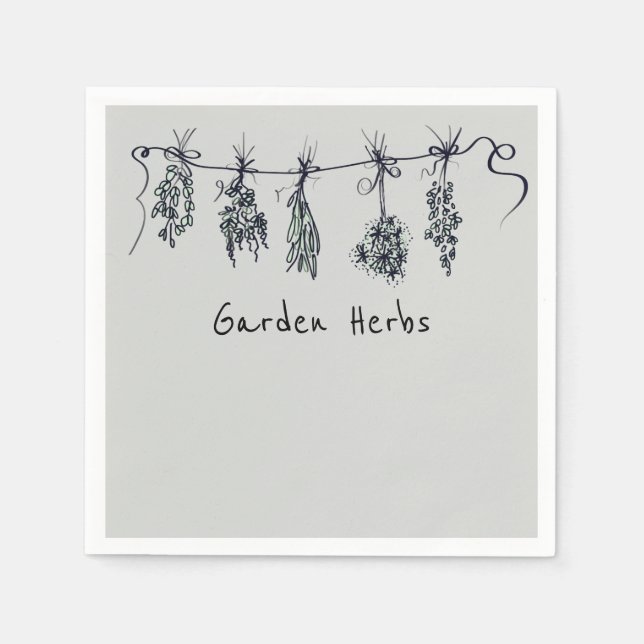 Gartenkräuter Serviette (Vorderseite)