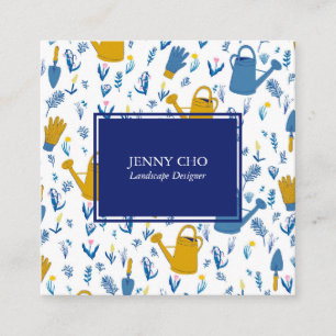 Gartenlandschaft Gartenbau Modernes Cool Quadratische Visitenkarte