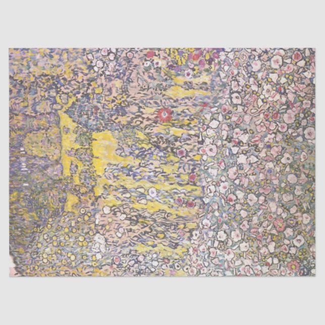 Gartenlandschaft von Gustav Klimt Seidenpapier (Vorderseite)