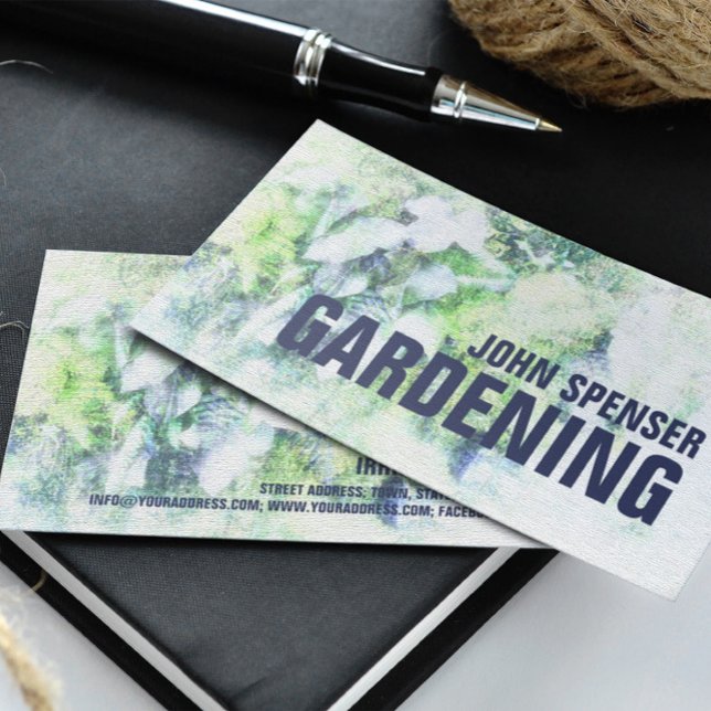 Gartenlandschaften Landschaftsbild Rasenpflege Visitenkarte (Perfect for business)