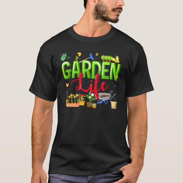 Gartenleben Gartenarbeit Gemüse Gärtner passend  T-Shirt (Vorderseite)