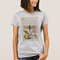 Gartenleben, Libelle, Birne, Nelke und Insekt