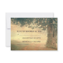 Gartenleuchten Baum rustikale alte Hochzeitskarten