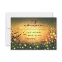 Gartenleuchten Sonnenuntergang Hochzeit RSVP Karte